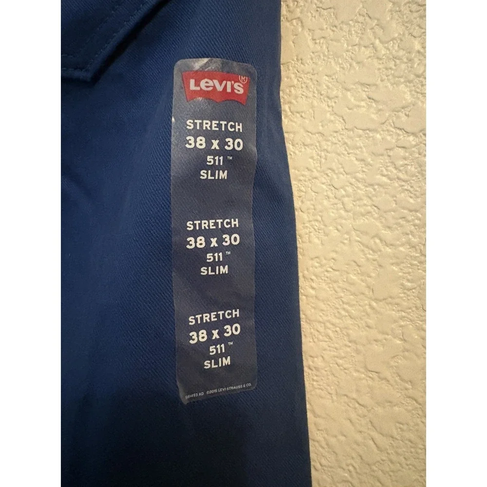 Levi's 511 Men's Regular Taper Jeans 38/30 Blue Color Stretch NWT